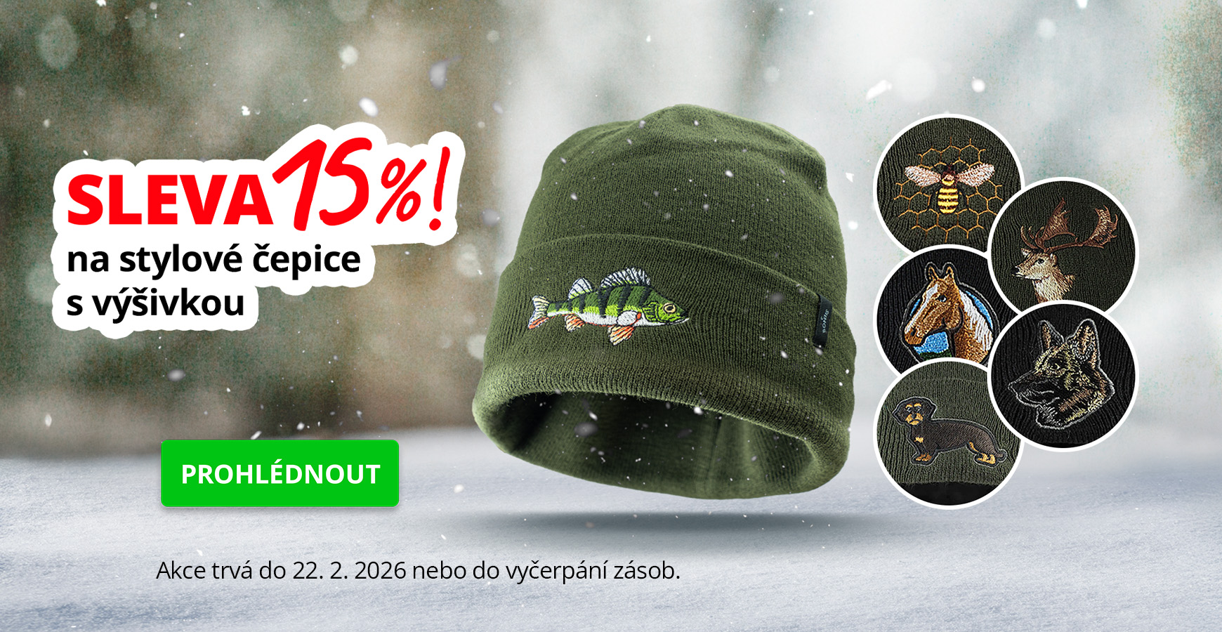 Čepice s výšivkou