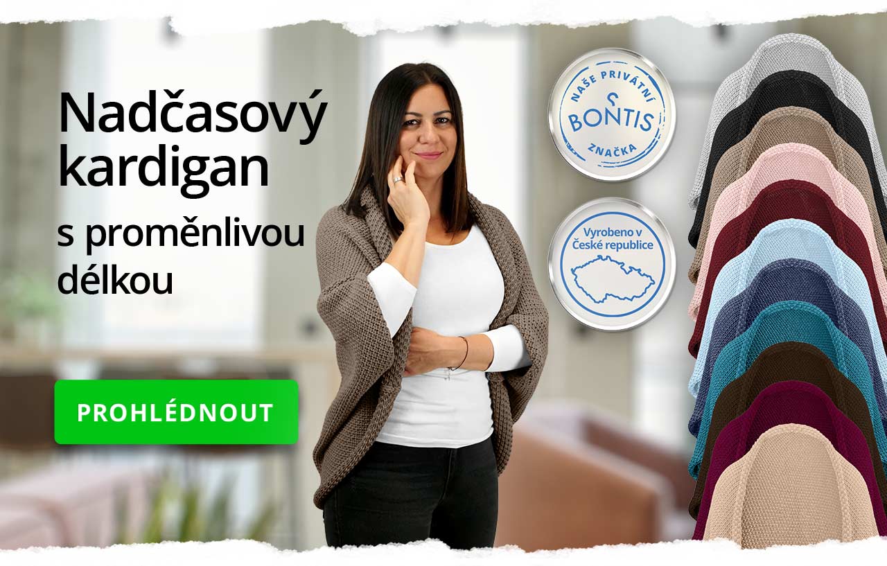 Pletený kardigan s variabilní délkou