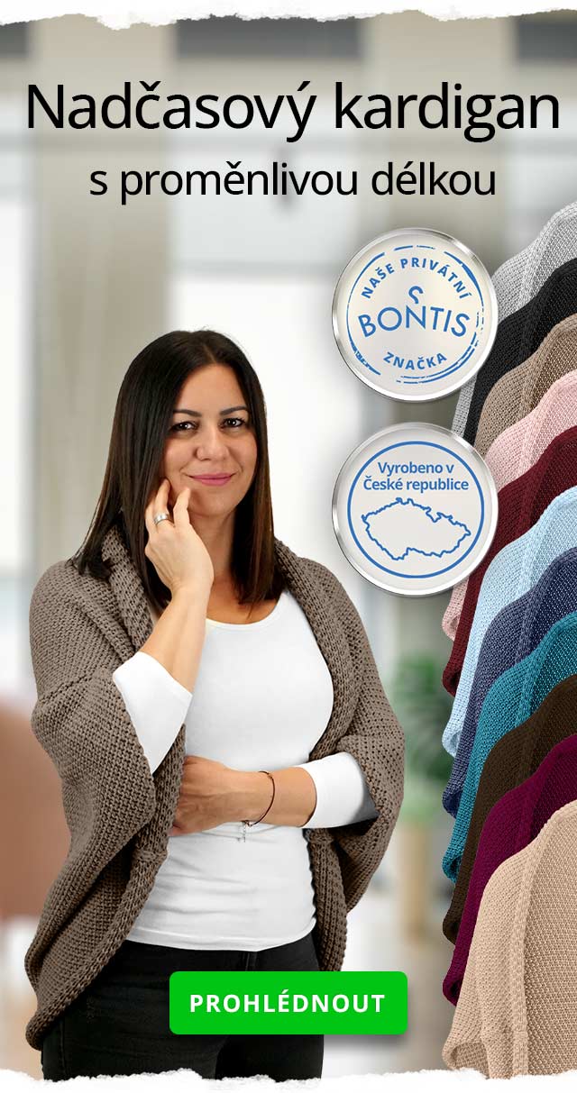 Pletený kardigan s variabilní délkou