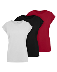 Set 3 ks: Dámské tričko s ohrnutými rukávy