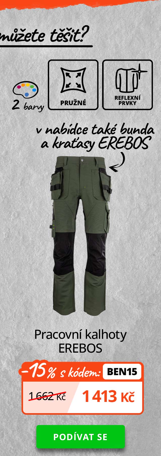 Pracovní kalhoty Erebos