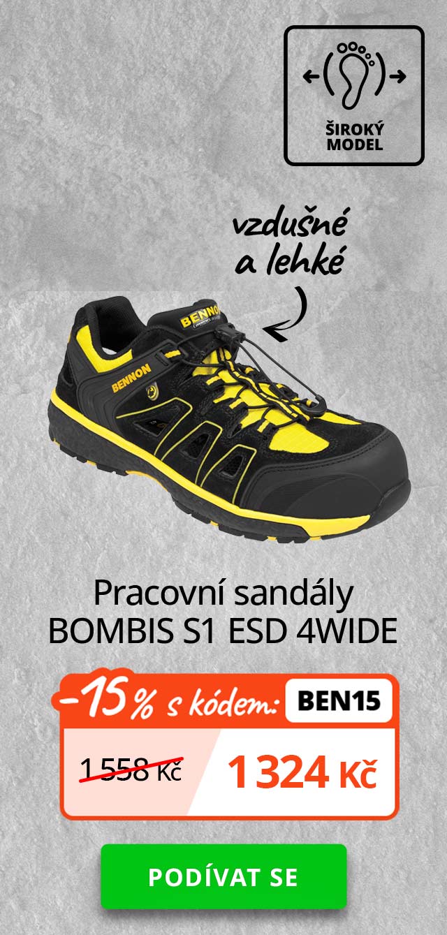 Pracovní sandály BOMBIS S1 ESD 4WIDE