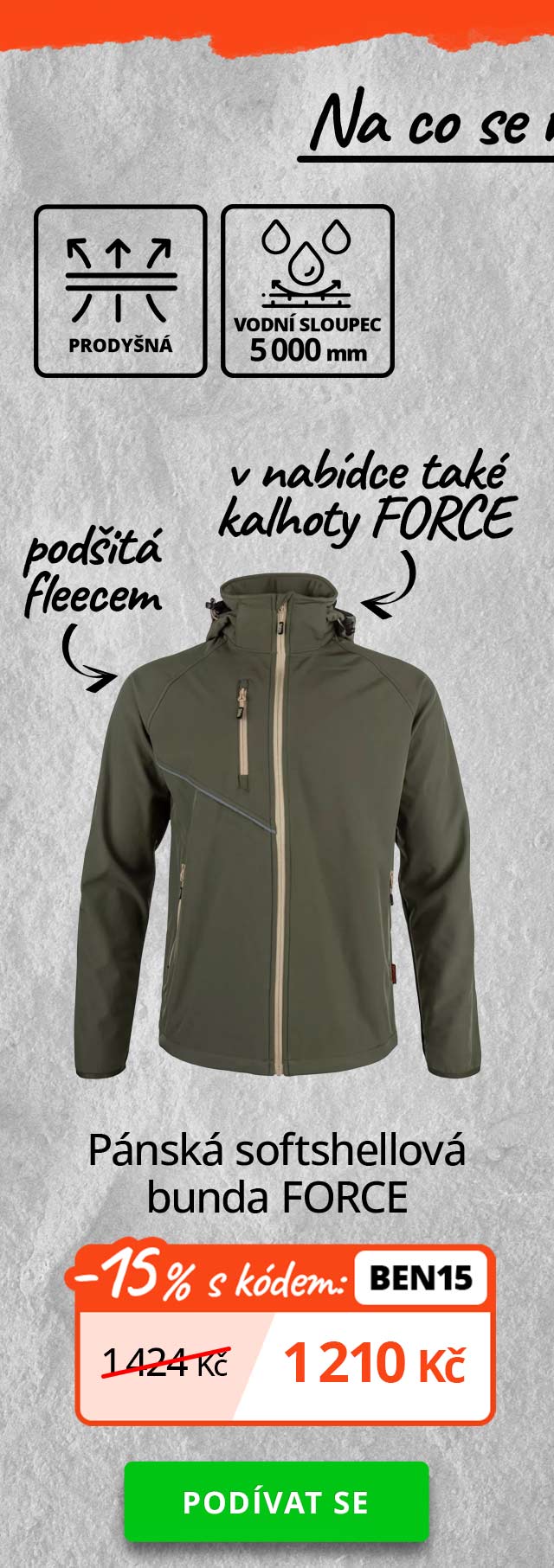 Pánská softshellová bunda FORCE