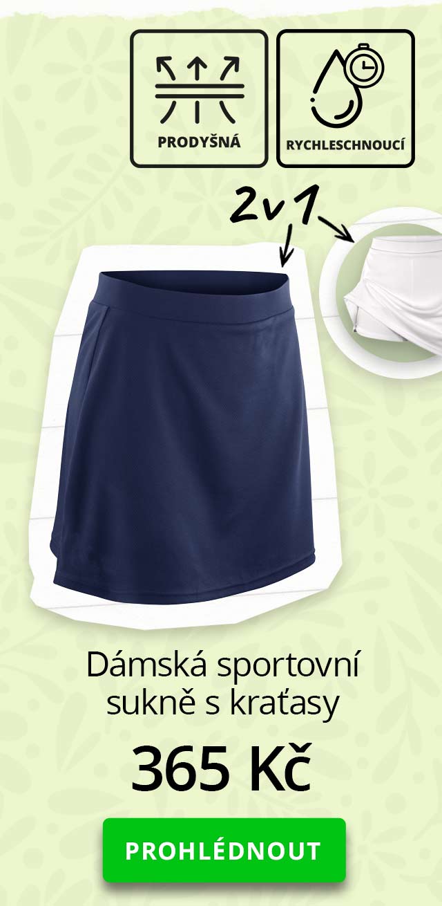 Dámská sportovní sukně s kraťasy
