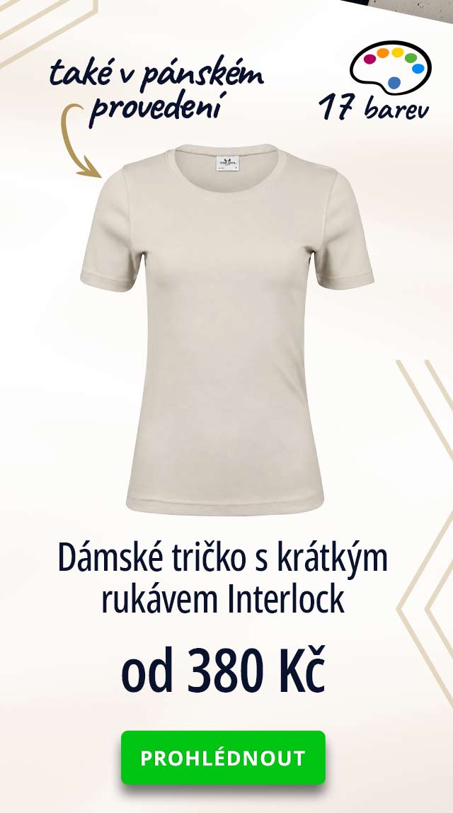 Dámské tričko s krátkým rukávem Interlock