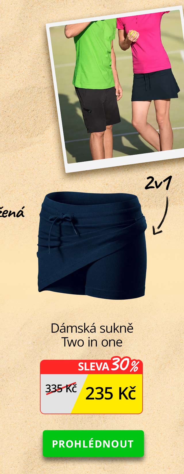 Dámská sukně Two in one