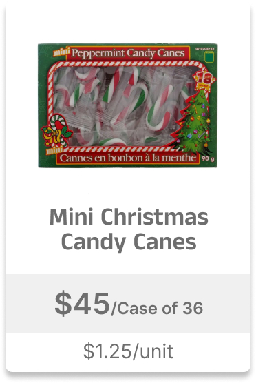 Mini candy canes 