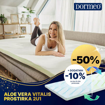 Dormeo Aloe Vera Vitalis prostirka 2u1: -50% + DODATNIH -10% - kliknite ovde >>