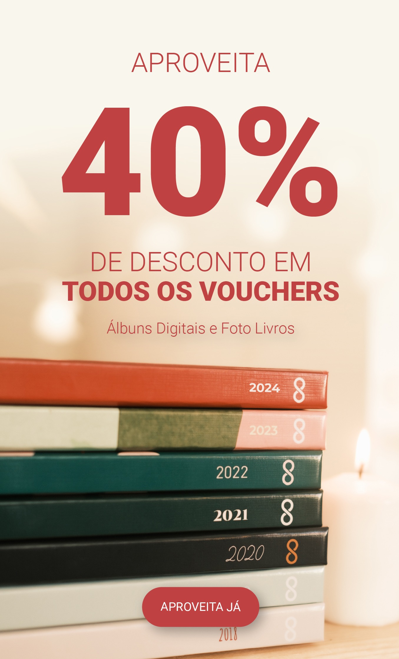 40% de desconto em vouchers