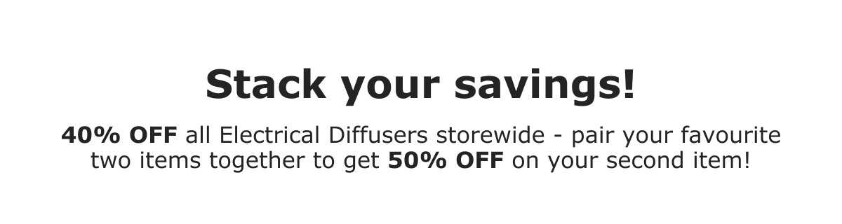 40% Off Electrical Diffusers