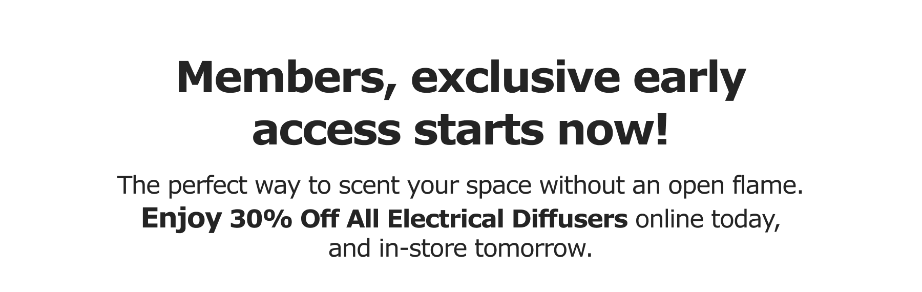 Online Now & Instore Tomorrow