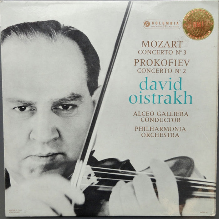 Wolfgang Amadeus Mozart, Sergei Prokofiev, Philharmonia Orchestra, Alceo Galliera, David Oistrach – Concerto No. 3 / Concerto No. 2 (VG+/VG+)