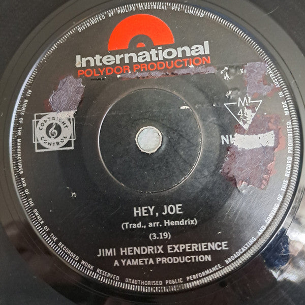 The Jimi Hendrix Experience – Hey, Joe (VG+/Generic)