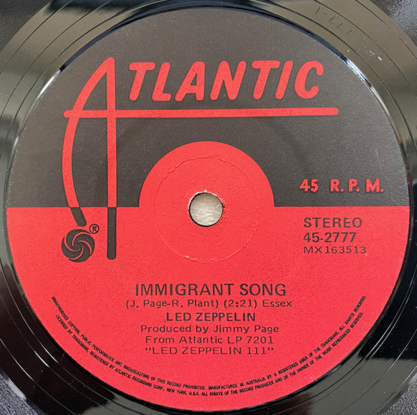Led Zeppelin – Immigrant Song (VG/Generic)