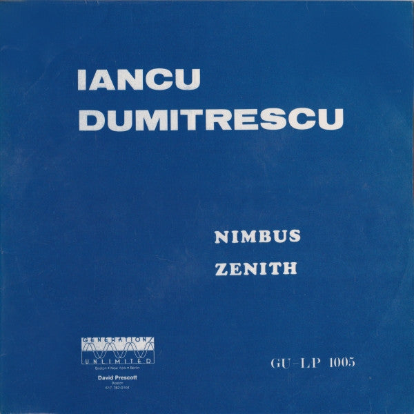 Iancu Dumitrescu – Nimbus / Zenith (E/VG+) – LP, US 1989
