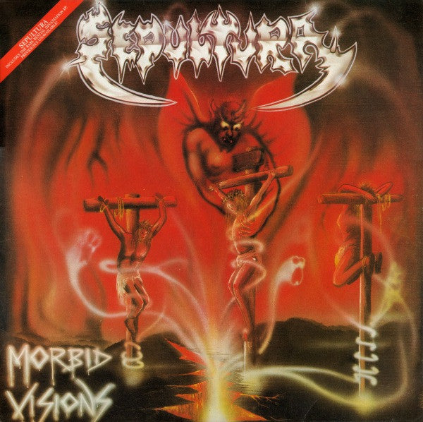 Sepultura – Morbid Visions / Bestial Devastation (VG/E) – LP, EU 1991