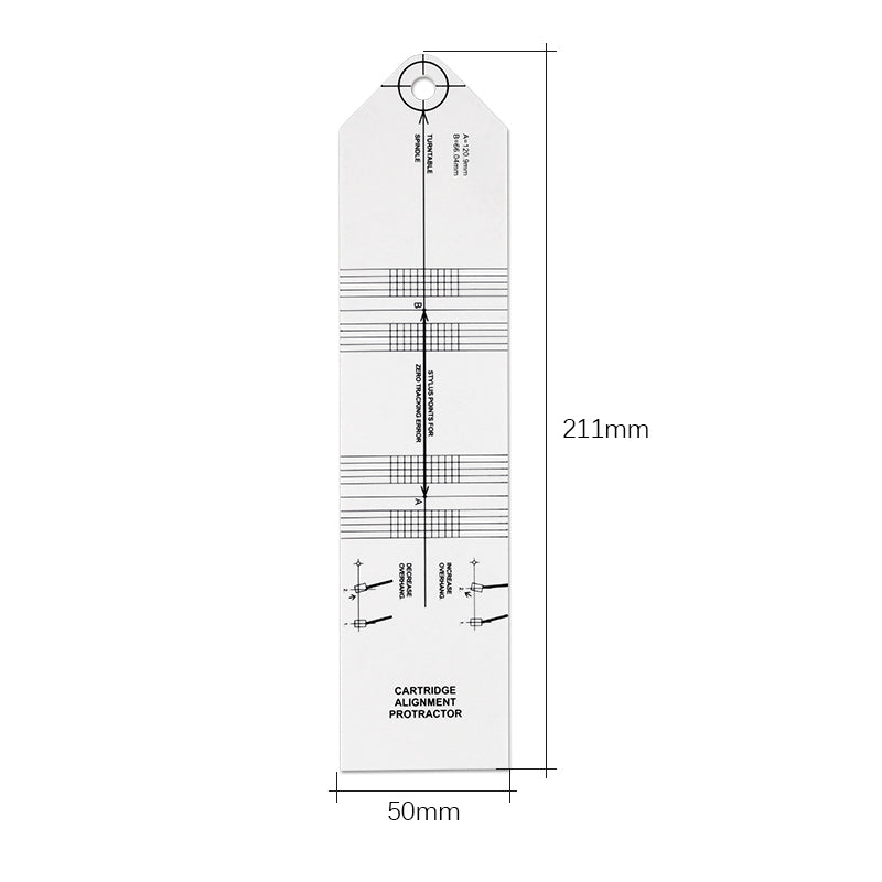 Cartridge Alignment Protractor – Acrylic Turntable Cartridge Setup Tool