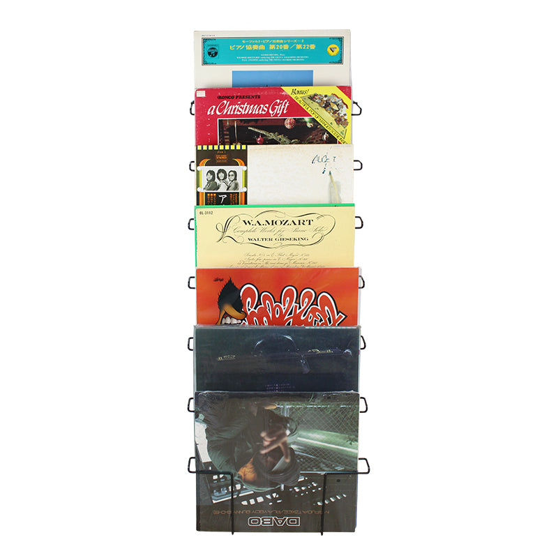 LP Wall Display Rack – Metal On-Wall Vinyl Record Display for 35 LPs