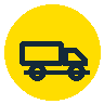 Delivery truck icon for free shipping