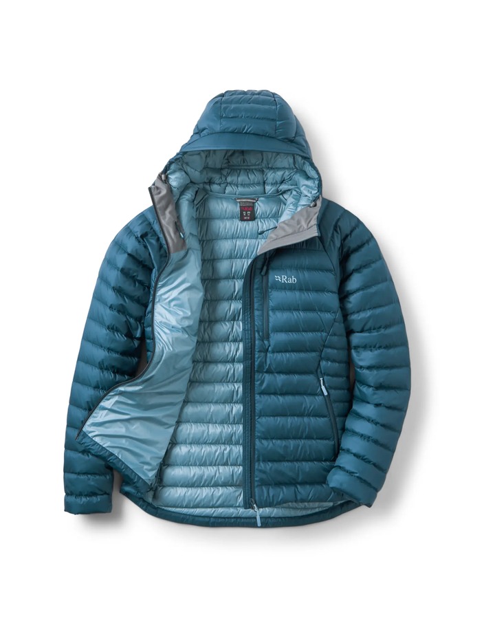 Womens Rab Microlight Alpine Jacket in Tempest Blue
