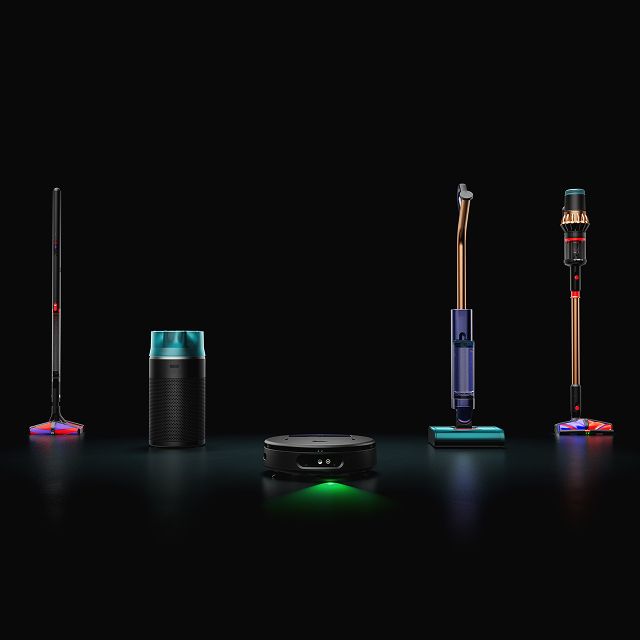 The optical and LiDAR sensors on the Dyson Spot+Scrub Ai robot vacuum.