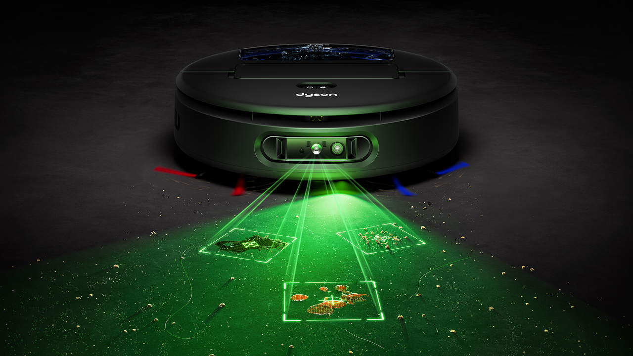El robot aspirador Dyson Spot+Scrub Ai detecta e identifica derrames con IA.