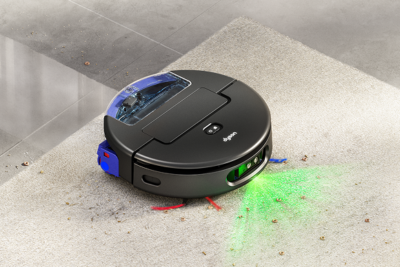 The Dyson Spot+Scrub Ai robot vacuum adapts to clean between hard floors and carpets.