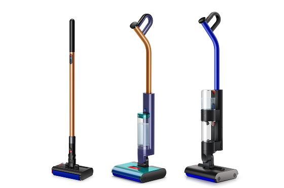 Gama de fregonas eléctricas de Dyson.