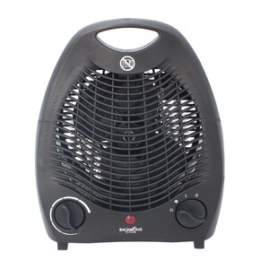 Încălzitor electric cu ventilator și întrerupătorde siguranță, negru