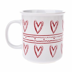 Cană de Crăciun din ceramică Christmas heart IIalb, 710 ml