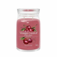 Lumânare parfumată Yankee Candle Signatureîn borcan, mare, Black Cherry, 567 g