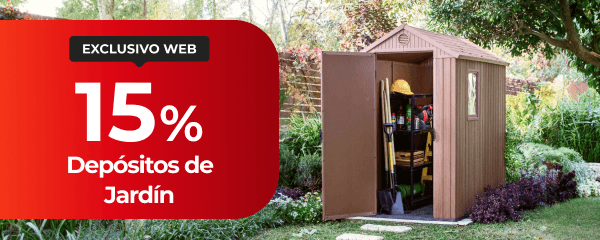 Hasta 15% - Depósito de jardín.