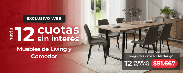 Hasta 12 cuotas sin interés - Muebles de living y comedor