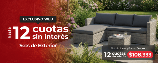 Hasta 12 cuotas sin interés - Sets de exterior.
