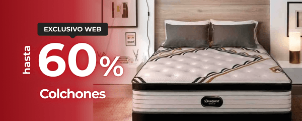 Hasta 60% - Colchones.