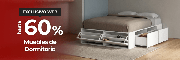 Hasta 60% - Muebles de dormitorio.