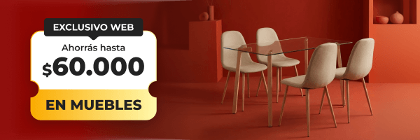 Ahorrás hasta $60.000 en muebles