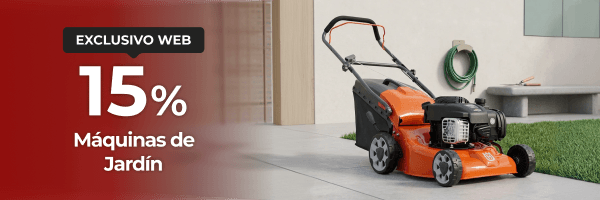 15% - Máquinas de jardín.