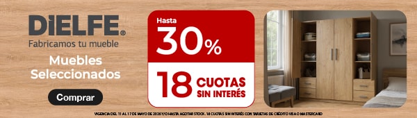 Dielfe - Muebles seleccionados - Hasta 30% y 18 cuotas