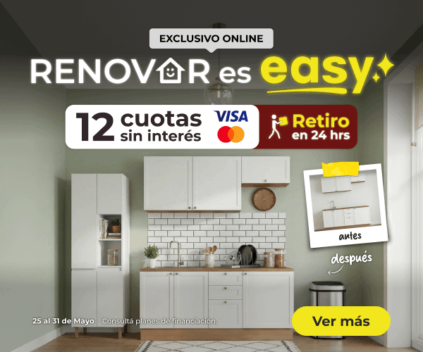 Renovar es Easy - Hasta 12 cuotas - 25 al 31 de mayo.