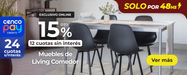 Hasta 15% y 12 cuotas - Muebles de living comedor