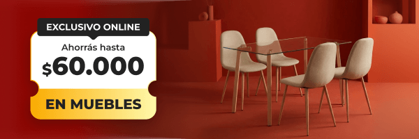 Exclusivo online - Ahorrás hasta $60.000 en muebles