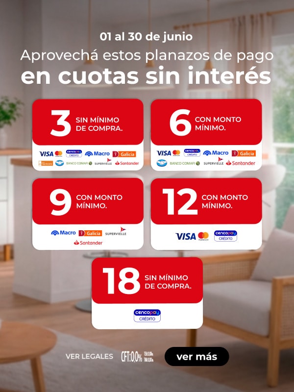 01 al 30 de junio - Aprovechá estos planazos de pago en cuotas sin interés