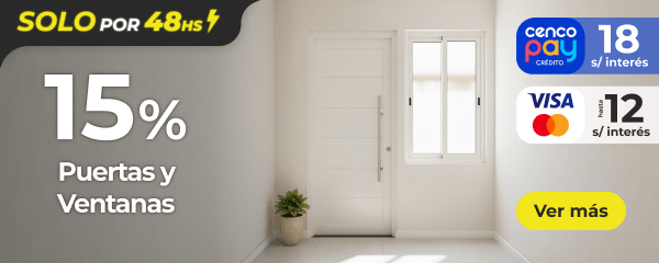 Hasta 15% - Puertas y ventanas