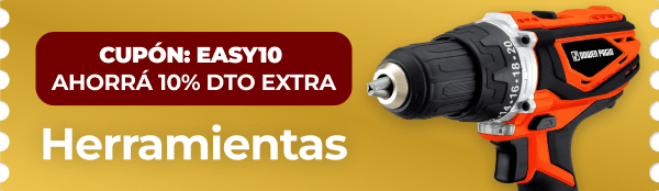 Cupón: EASY10 - Ahorrá 10% extra - Herramientas