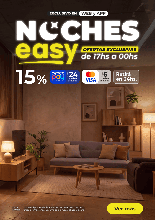 Solo por Hoy - 24 de agosto - 15% OFF, 24 Cuotas sin interés con Cencopay con retiro en 24 horas