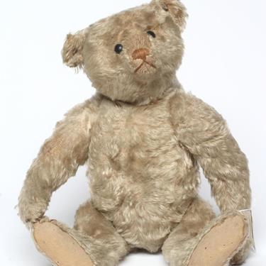 Rare Steiff White Jointed Teddy Bear, With Shoe Button Eyes, Sewn Nose, Metal Ear Stud and Felt Pads