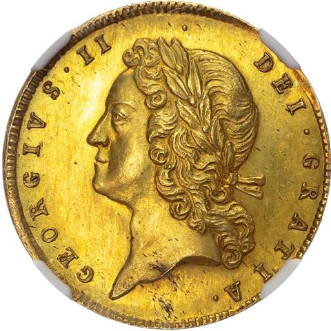 George II (1727-60), Proof Guinea, 1727 - NGC PF65 - Finest Certified