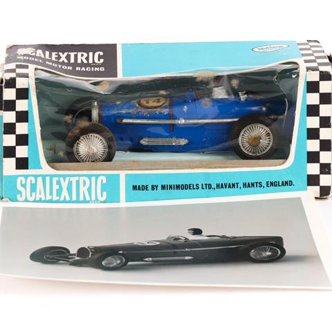 An Extremely Scarce Scalextric 1934 Bugatti in Blue With Driver