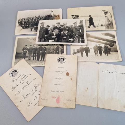 A Collection of Ephemera Relating to the Meeting of Prime Minister Churchill With Franklin D Roosevelt the President of the USA in August 1941